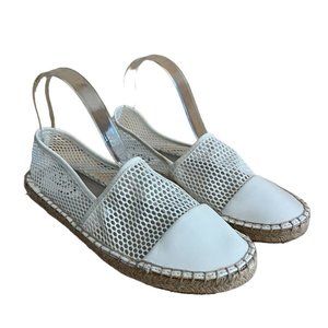 Circus by Sam Edelman Lena White Mesh Espadrille Flats Womens size 8.5 M